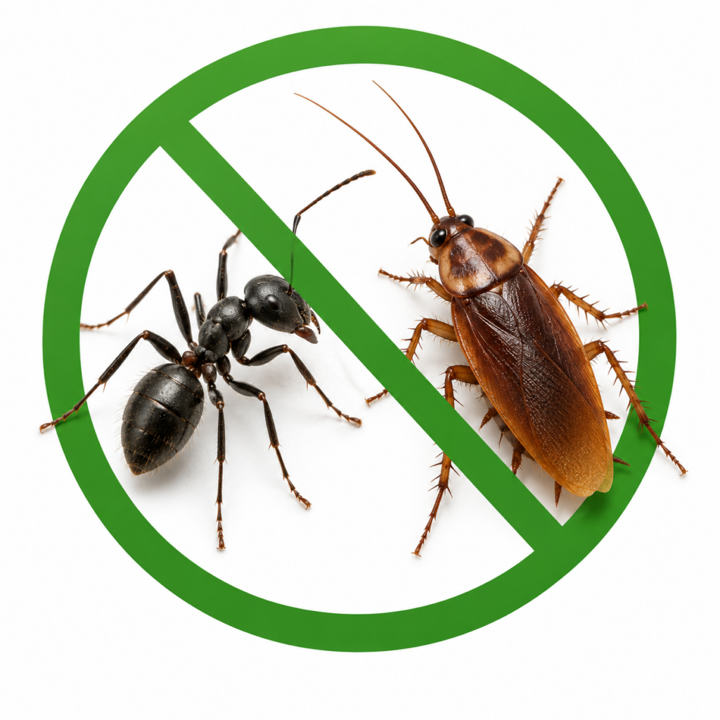 no more ants or roaches