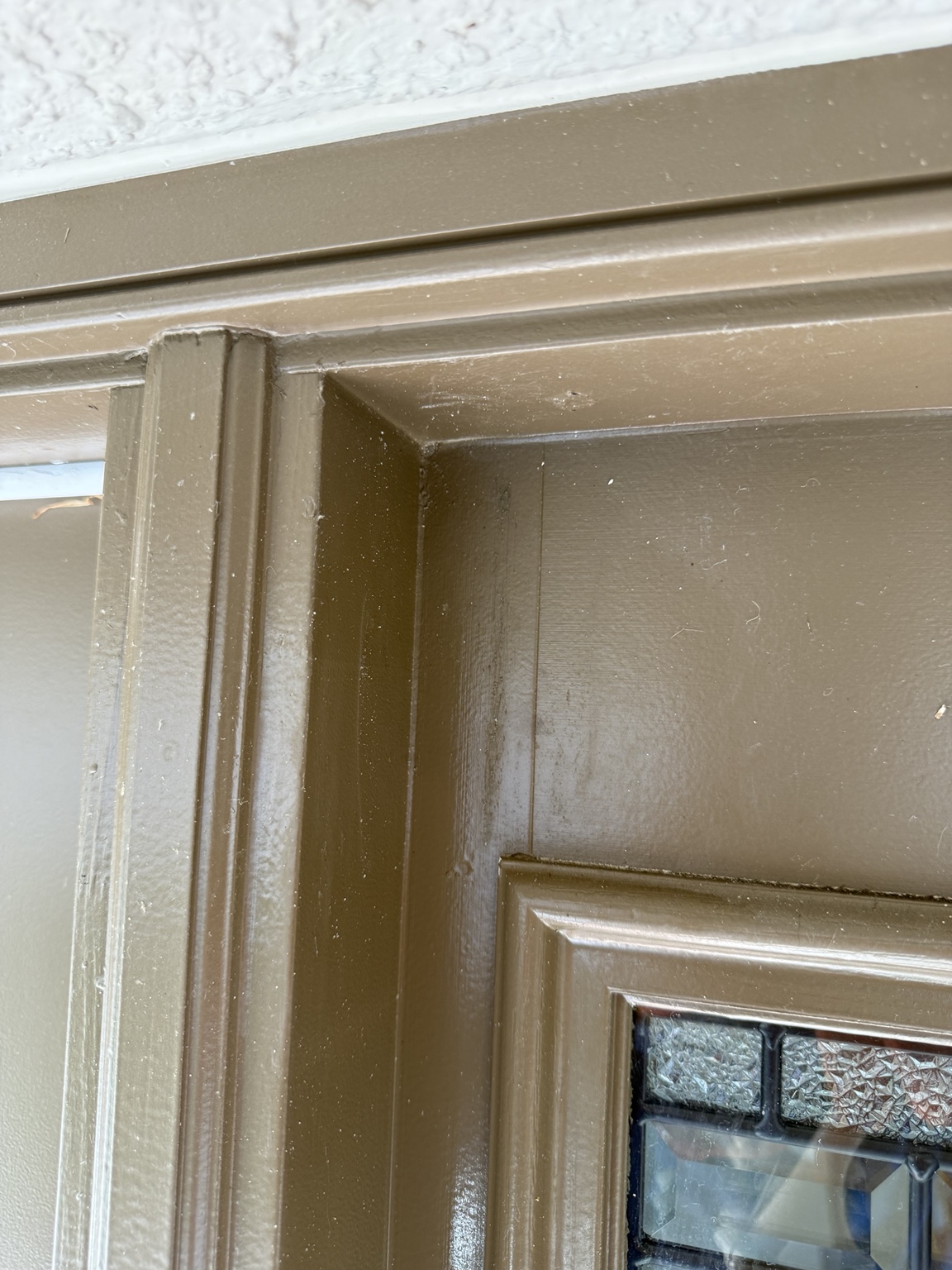 Door frame after Yard Brat removed a mud dauber nest in Lakewood Ranch